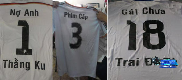 Các cầu thủ có thể tham khảo cách đặt tên áo bóng đá theo kiểu đối chữ 