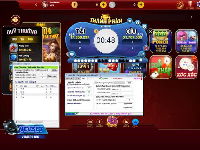 Tool hack tài xỉu Vinbet là công cụ hỗ trợ đắc lực cho người chơi